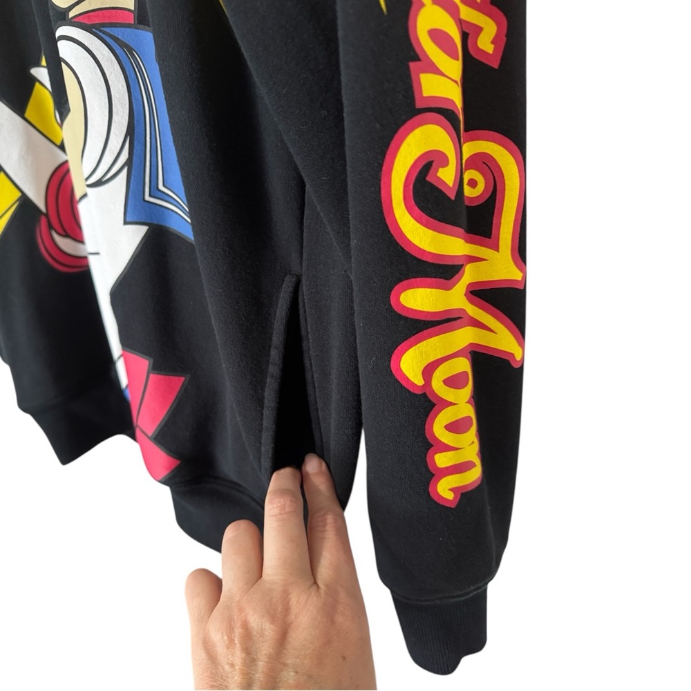 SAILOR MOON Hoodie Anime Graphic Jumbo All Over Print Pockets Women’s Small - Picture 3 of 7